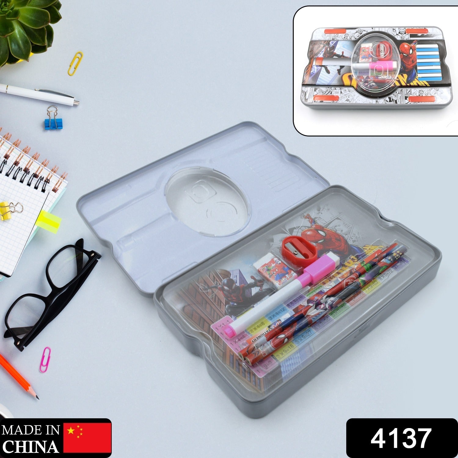 4137 Big Cartoon Printed Metal Compass Box, Pencil Case With Sharpner, Eraser, Pencil, Marker & Scale for Kids Stationery Compass Box, Stationery Gift for School Kids Compass, Pencil Box, Birthday Return Gift for Kids (6 Pc Set) 4137 Big Cartoon Printed Metal Compass Box, Pencil Case With Sharpner, Eraser, Pencil, Marker & Scale for Kids Stationery Compass Box, Stationery Gift for School Kids Compass, Pencil Box, Birthday Return Gift for Kids (6 Pc Set)